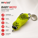 Bravvo Baby Moto Handmade Soft Frog Lure 5.5 cm 10 g Topwater Spinner Bait