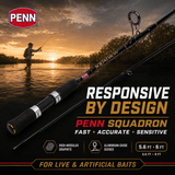 PENN Squadron Spinning Rod - 5.6 & 6 Ft