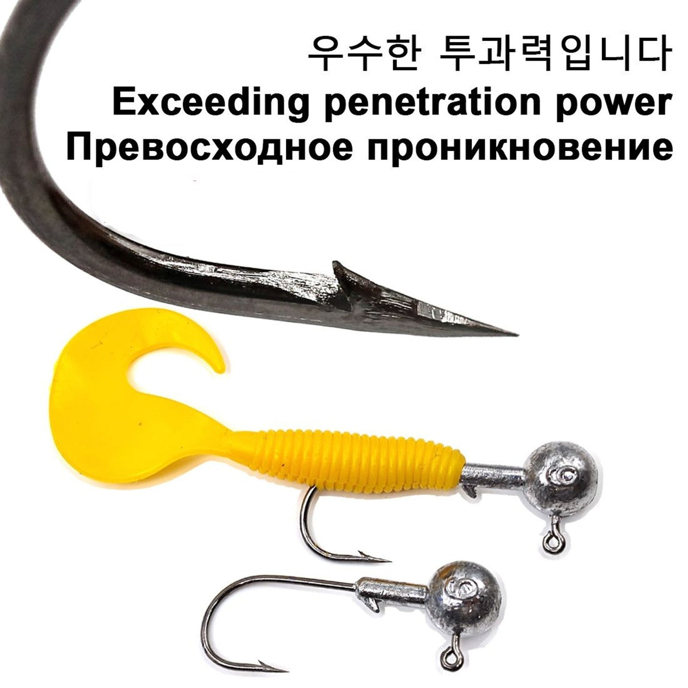 IZZAWA Round Jig Head Hooks 28g - Pack of 10, Lead Head Jig Hook for Soft Lures