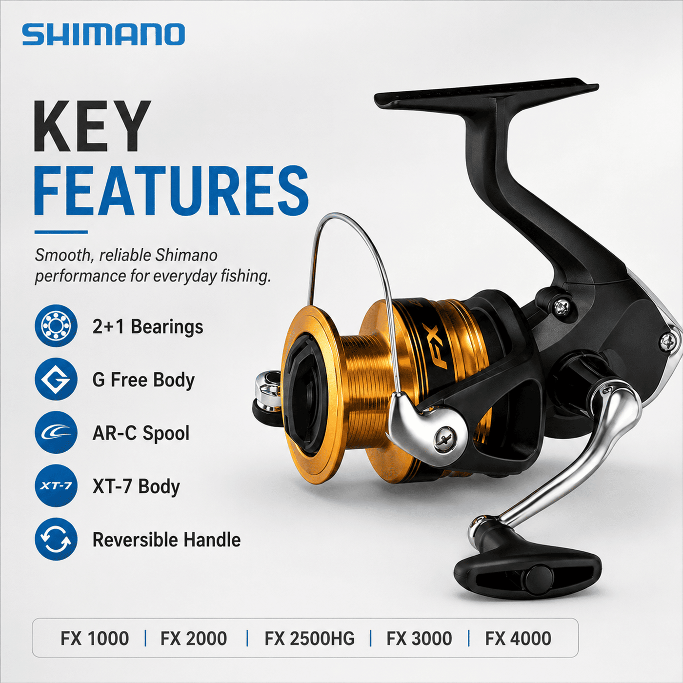 Shimano FX FC 1000-4000 Spinning Reel