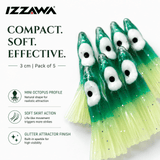 Izzawa Octopus Soft Lure 3cm - Green Glow - Pack of 5