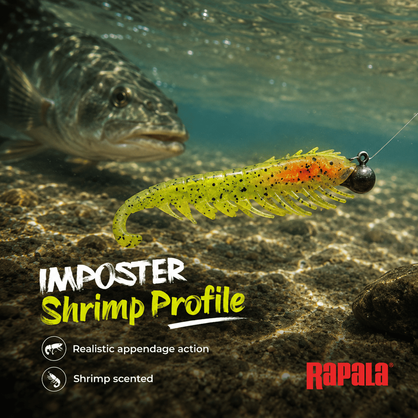 Rapala CrushCity Imposter Shrimp/Prawn Soft Plastic Lure 4.5 Inch