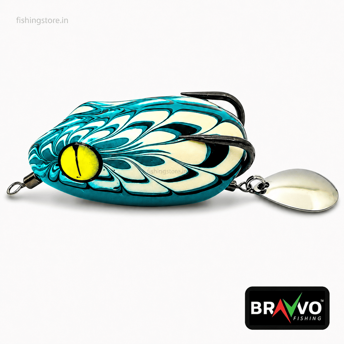 Bravvo Angsa Rubber Frog Lure 4cm 8g | Floating Topwater Bait - Teal