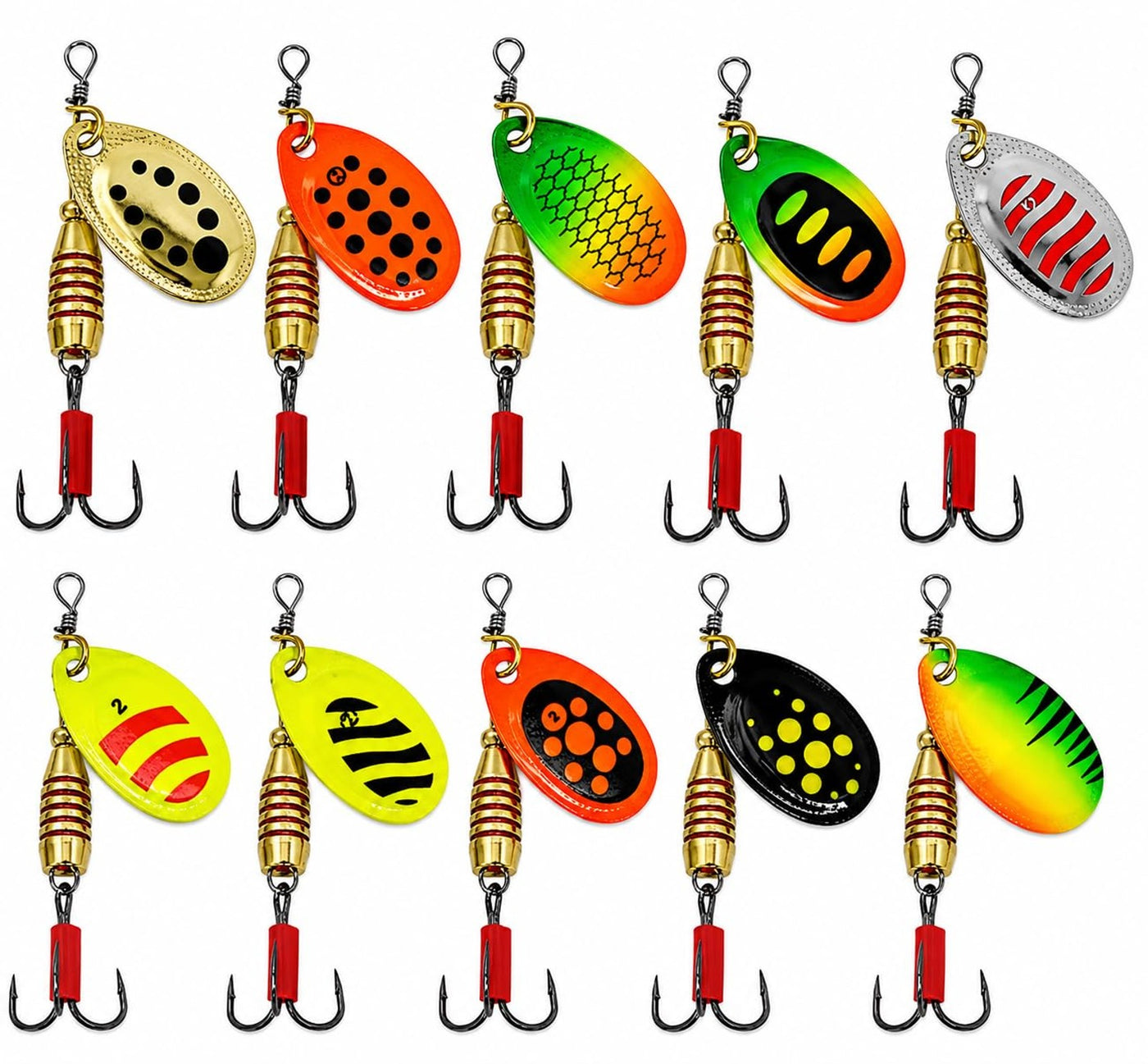 IZZAWA Spinner Fishing Lure, Metal Rotating Sequin Bait with Hook, 18GM Hook SIze 5, Pack of 1, for Carp, Grouper and Snapper