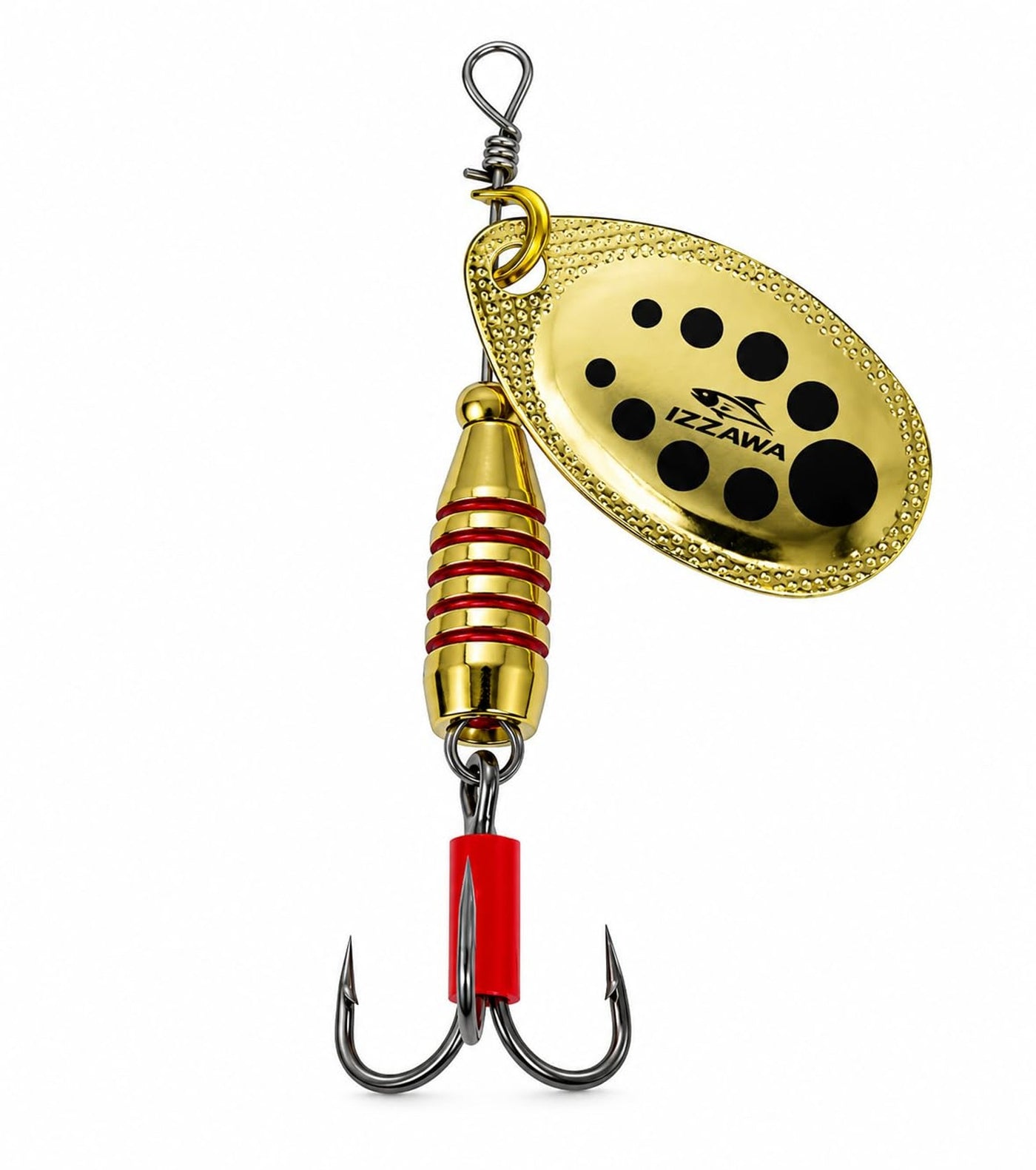 IZZAWA Spinner Fishing Lure, Metal Rotating Sequin Bait with Hook, 18GM Hook SIze 5, Pack of 1, for Carp, Grouper and Snapper