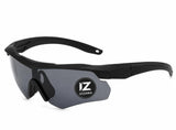 IZZAWA Tactical Goggles, Windproof, Explosion-Proof, for Hiking, Fishing, Camping, Sports, Multiple Lens Options (Black)