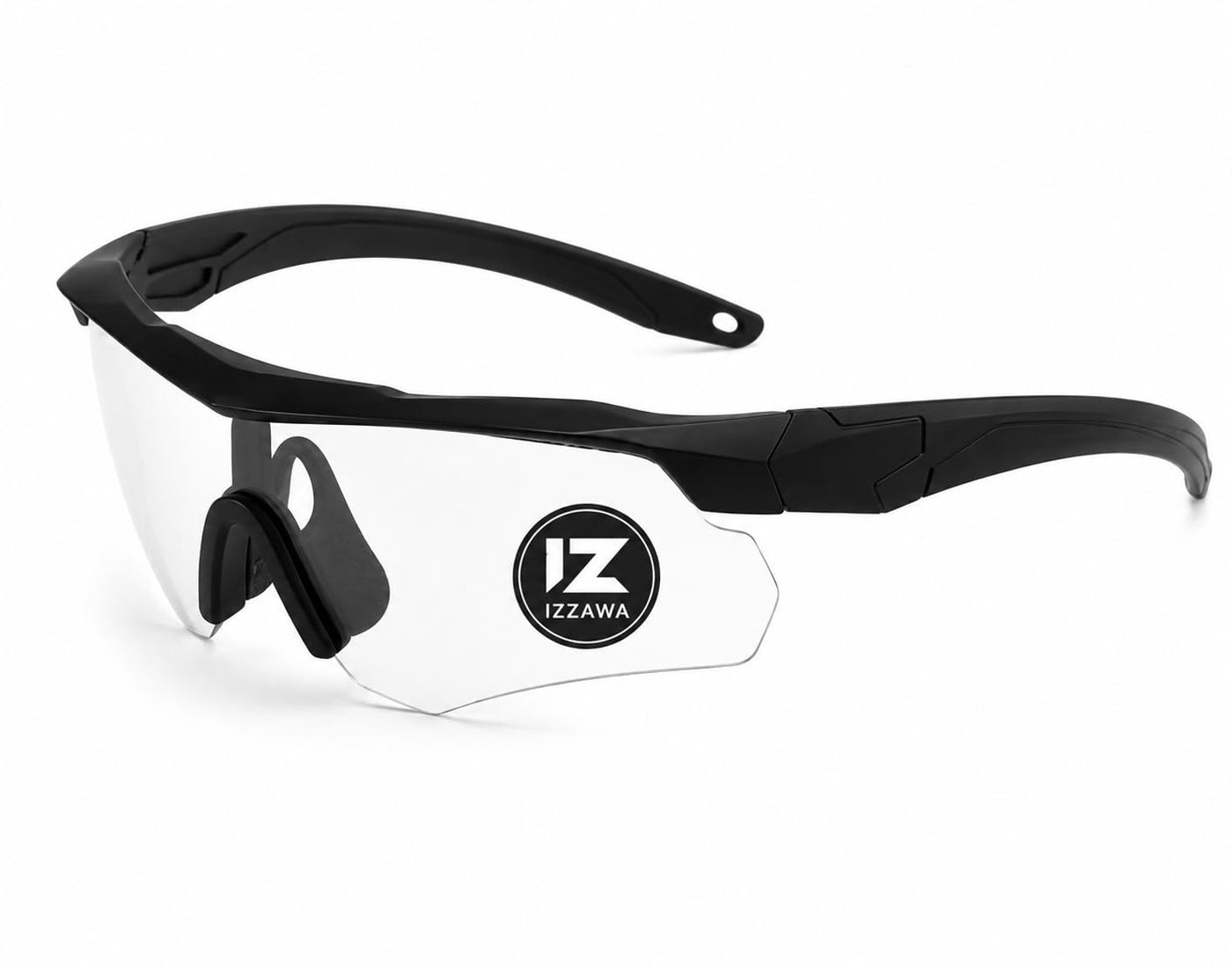 IZZAWA Tactical Goggles, Windproof, Explosion-Proof, for Hiking, Fishing, Camping, Sports, Multiple Lens Options (Clear)