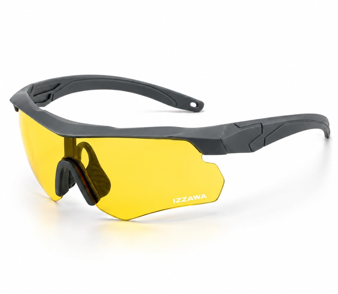 IZZAWA Tactical Goggles, Windproof, Explosion-Proof, for Hiking, Fishing, Camping, Sports, Multiple Lens Options (Yellow)