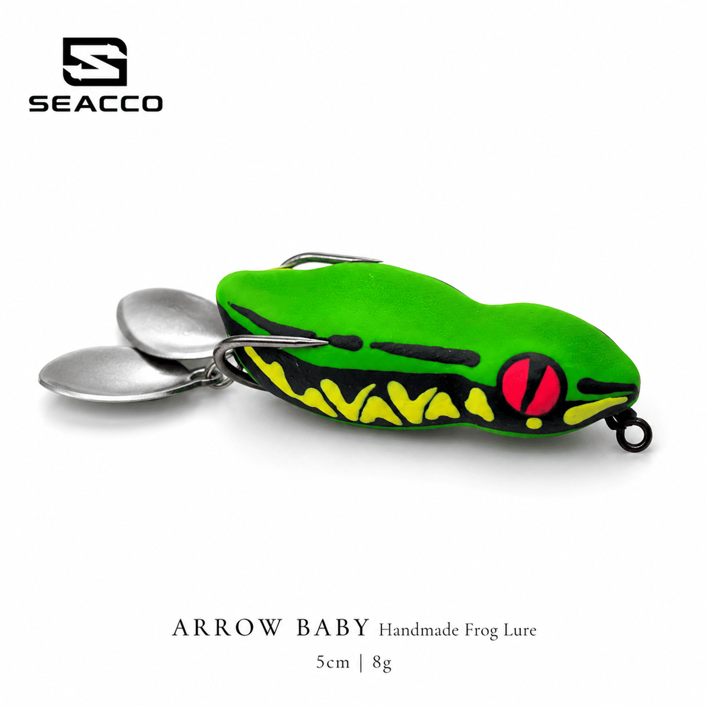 SEACCO Arrow Baby Handmade Frog Lure 5cm 8g - Green Chartreuse | Pack of 1
