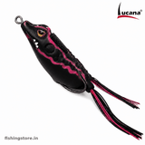 Lucana Black Mamba Frog Lure 6.8cm 18g | Topwater Bait - Black / Pink