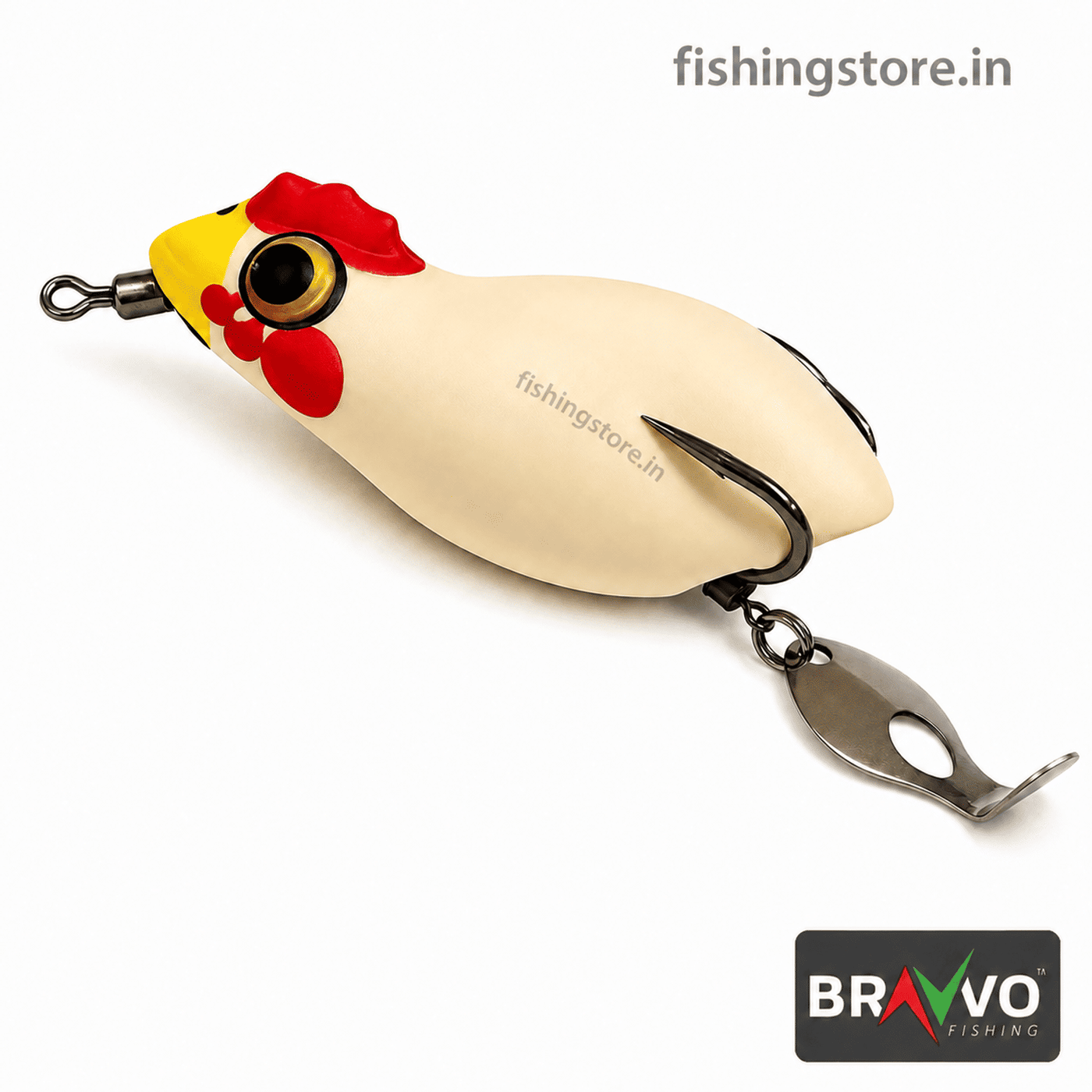 Bravvo Mr. Baby Hen Frog Lure 4.5cm 6-7g | Topwater Bait - White