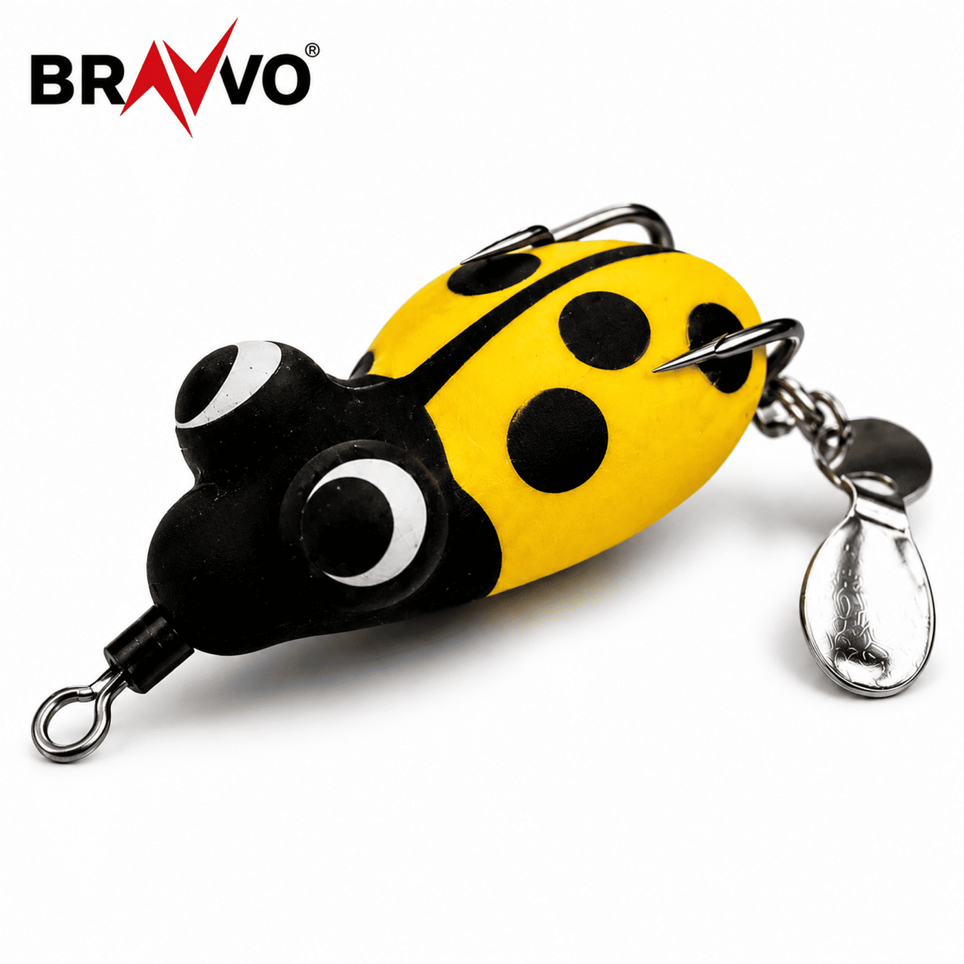 Bravvo Nemo Frog Lure 3.8 cm 6-7 g Topwater Spinner Bait - Yellow