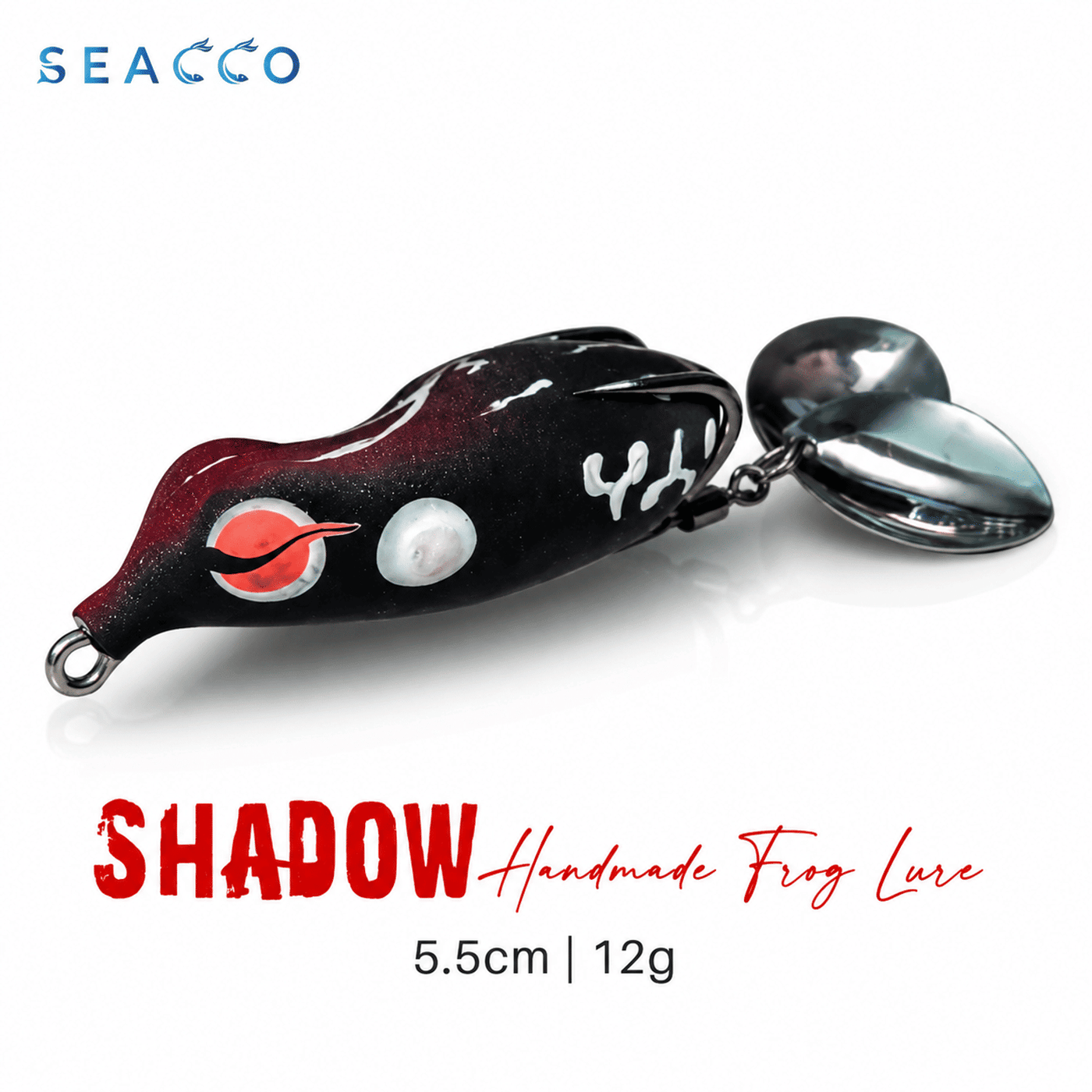 SEACCO Shadow Handmade Frog Lure 5.5cm 12g - Black Red Shadow | Pack of 1