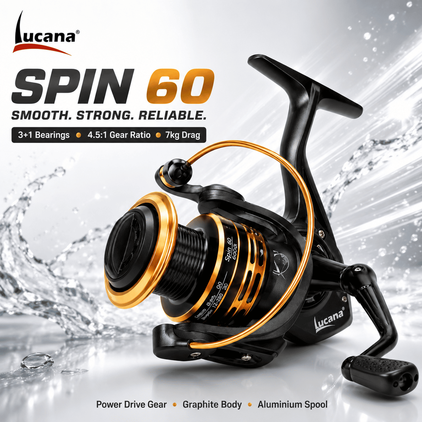 Lucana Spin 60 / 6000 Spinning Fishing Reel