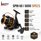 Lucana Spin 60 / 6000 Spinning Fishing Reel