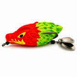 Lark Fishing Dragon Frog Lure 6cm 15g - Red/Dark Green for Snakehead & Murrel