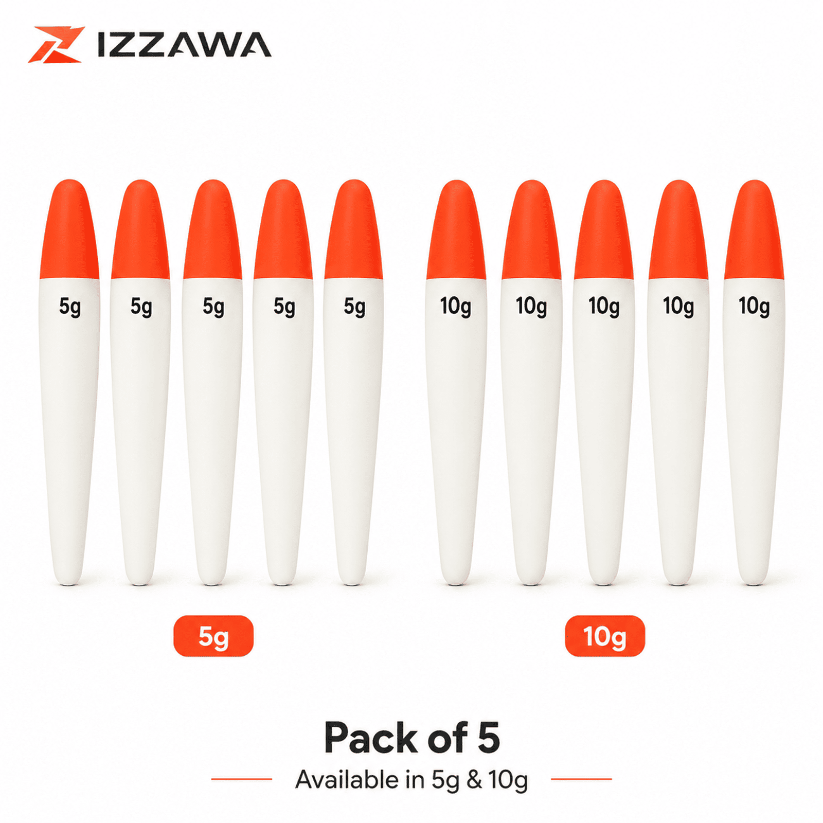 IZZAWA Fishing Float 10g - Pack of 5
