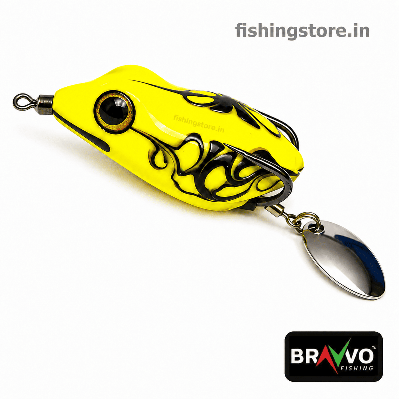 Bravvo Komo Frog Lure 4.2cm 5-6g | Topwater Bait India - Yellow