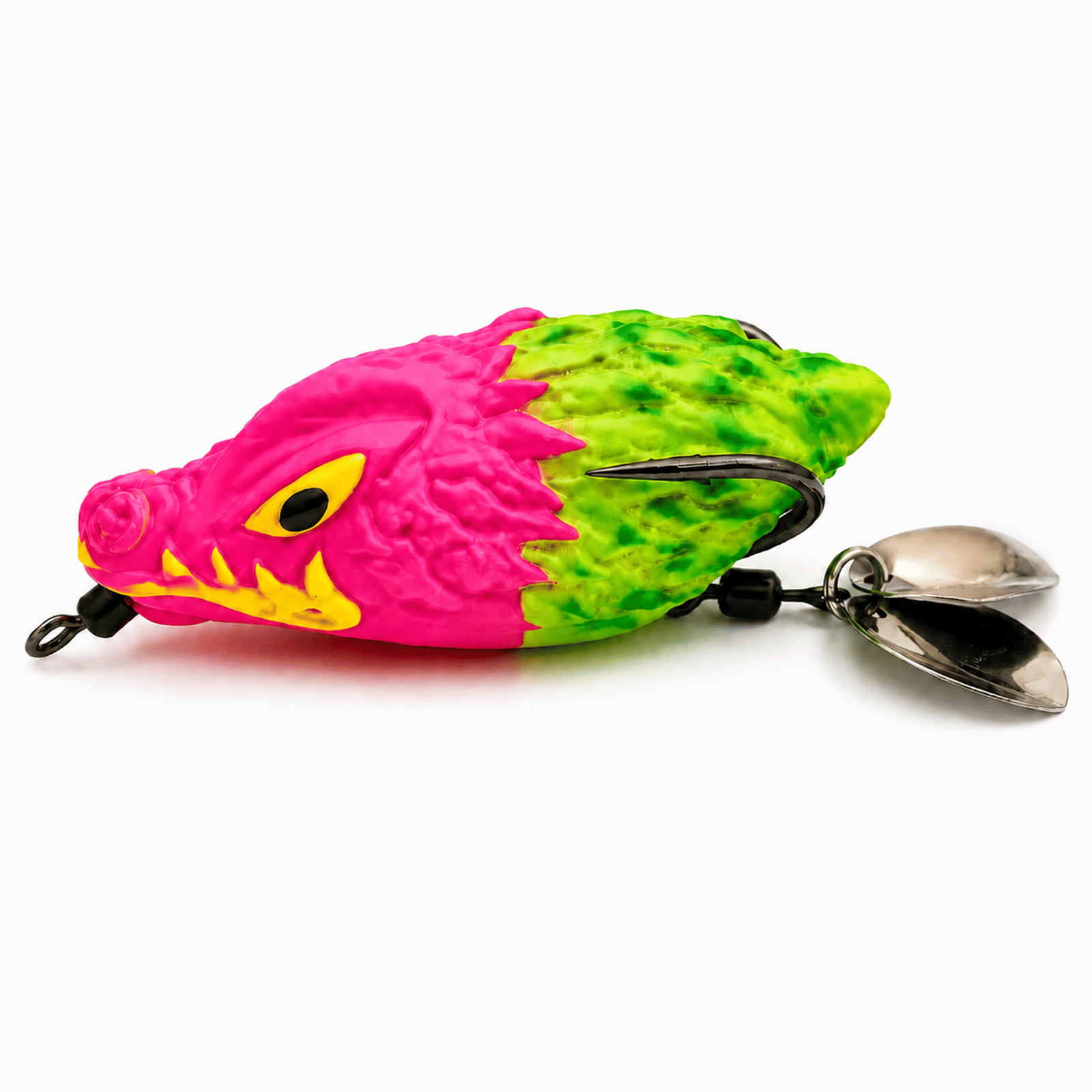 Lark Fishing Dragon Frog Lure 6cm 14g - Pink/Green for Snakehead & Murrel