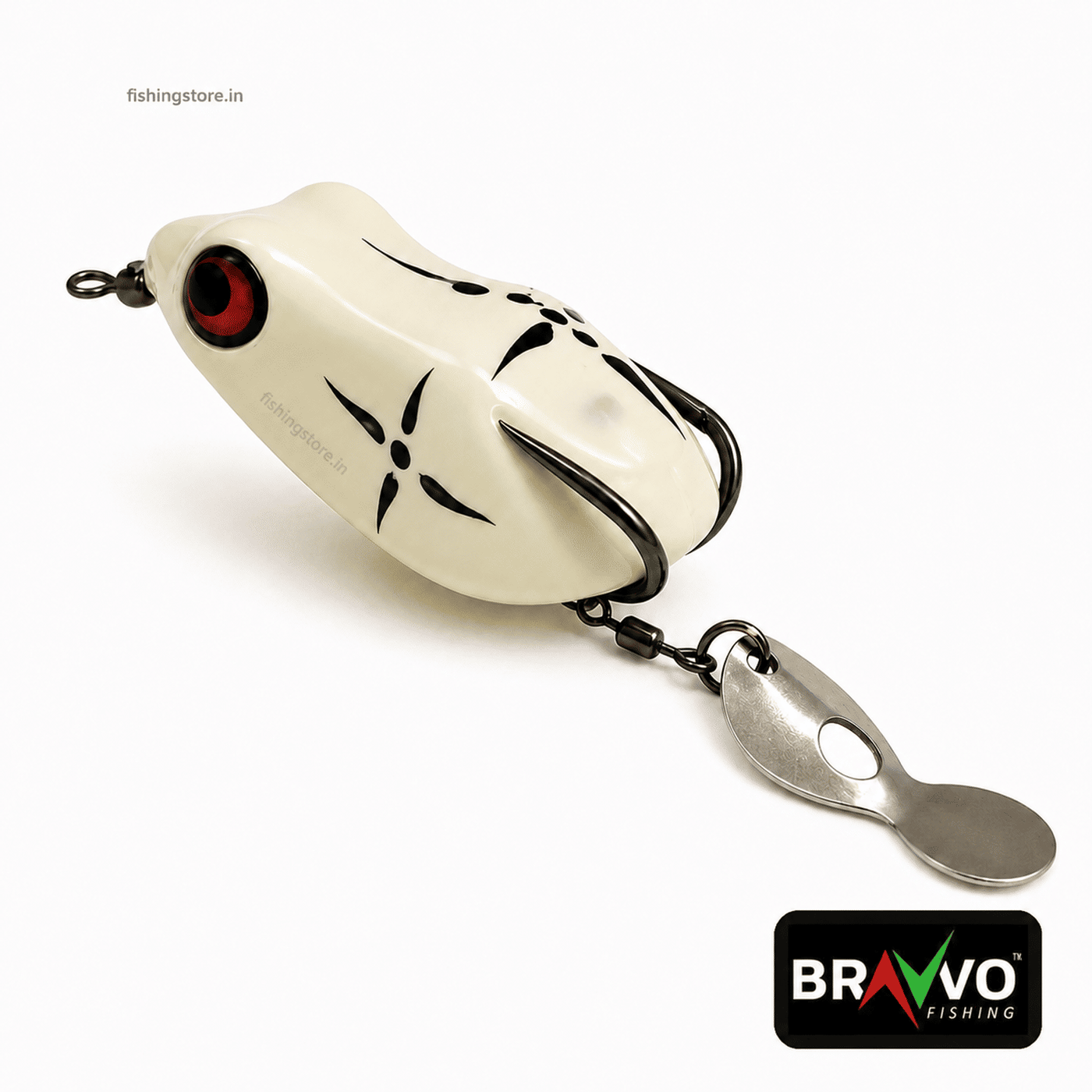 Bravvo Baby Cross Frog Lure 4.5cm | Topwater Bait India - White