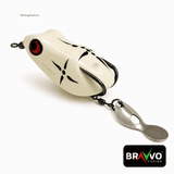 Bravvo Baby Cross Frog Lure 4.5cm | Topwater Bait India - White