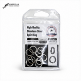 AFC HQ stainless steel split ring — white-background product image