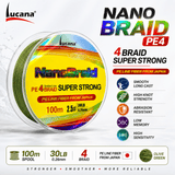 Lucana Nano Braid 4X Super Strong Braided Fishing Line 100m