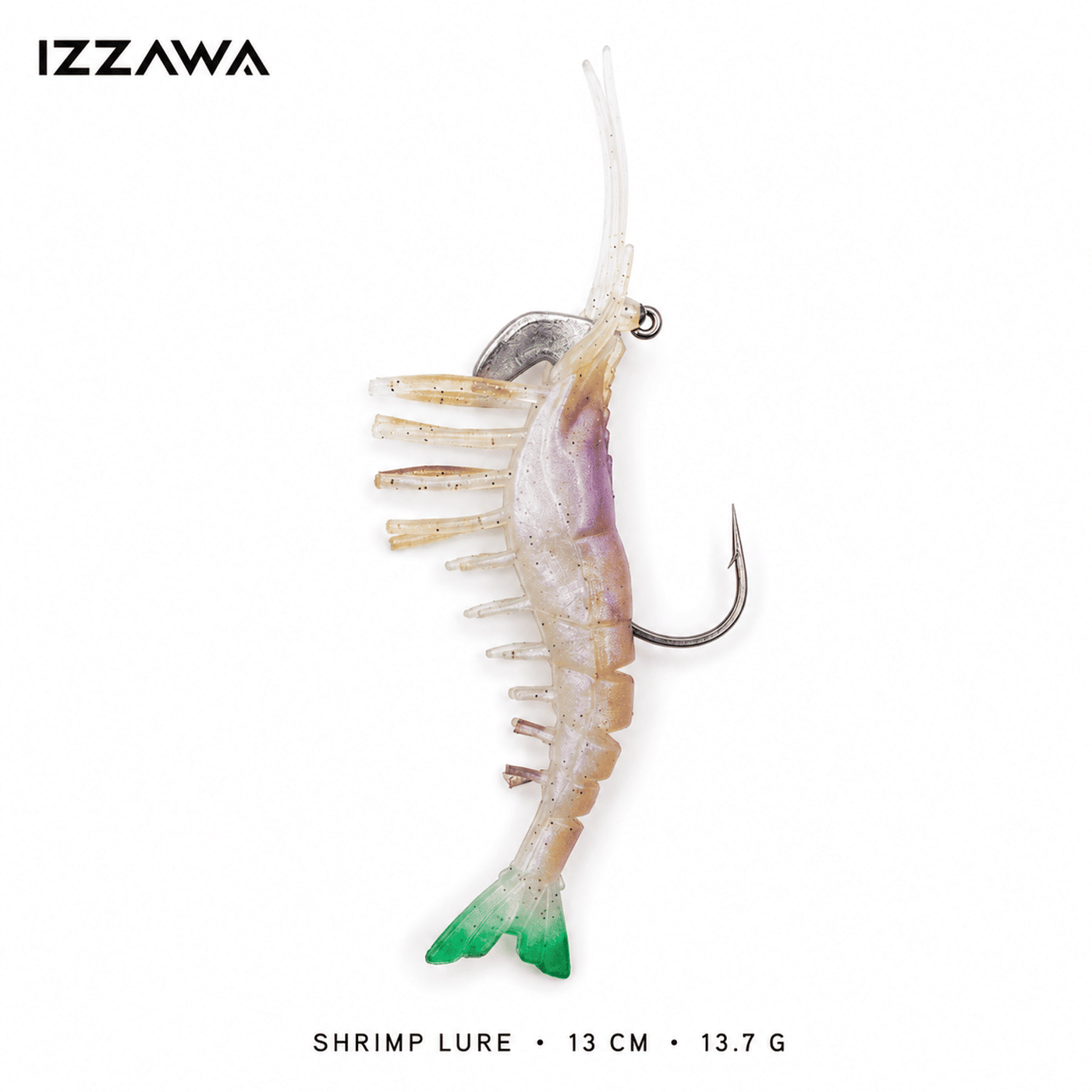 IZZAWA Shrimp Lure 13cm 13.7g Jelly Blue – Barramundi Snapper GT Hamoor Bait