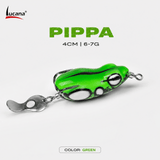 Lucana Pippa Handmade Frog Lure 4cm 6-7g | Green | Weedless Topwater Frog