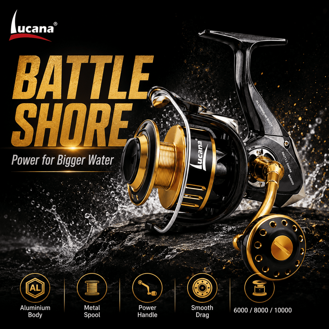 Lucana Battle Shore Saltwater Spinning Reel