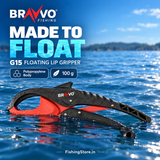 Bravvo G15 floating fish lip gripper at the water surface