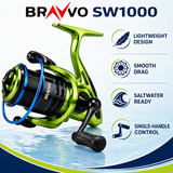 Bravvo SW1000 lightweight smooth drag saltwater-ready features