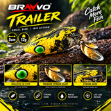 Bravvo Trailer frog lure features and 5 cm 12 g specifications.