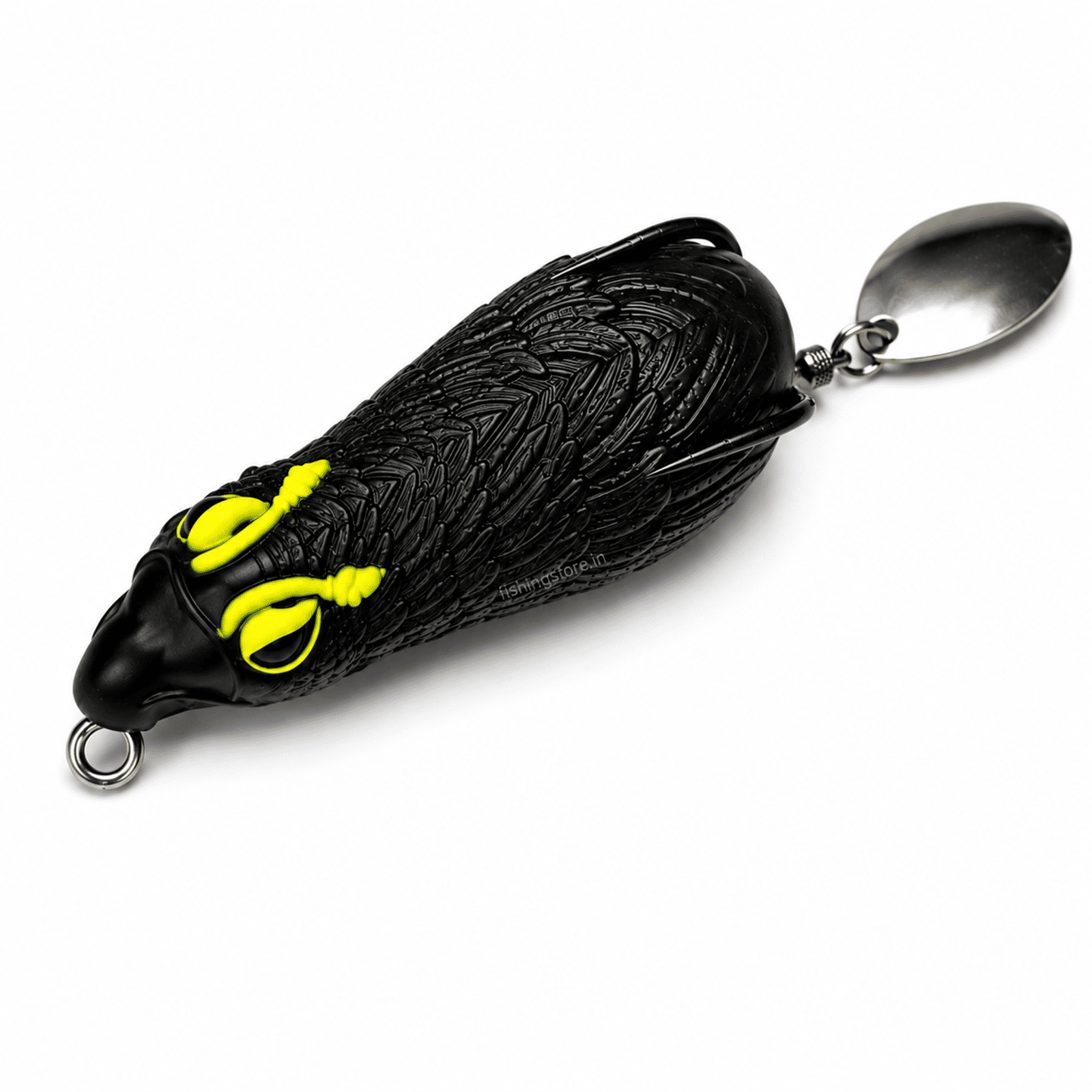 Lark Fishing Garuda Frog Lure 6cm 14g - Black/Yellow for Snakehead & Murrel