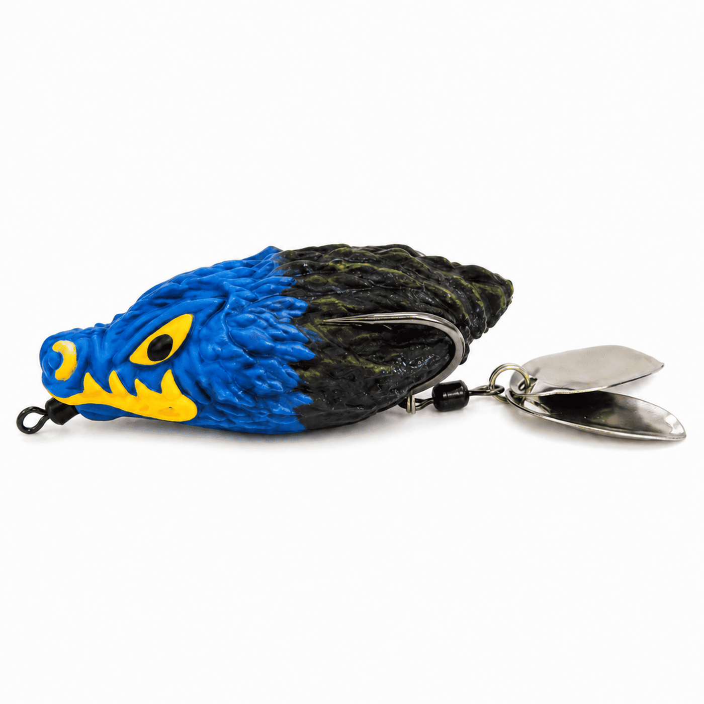 Lark Fishing Dragon Frog Lure 6cm 15g - Blue/Black for Snakehead & Murrel