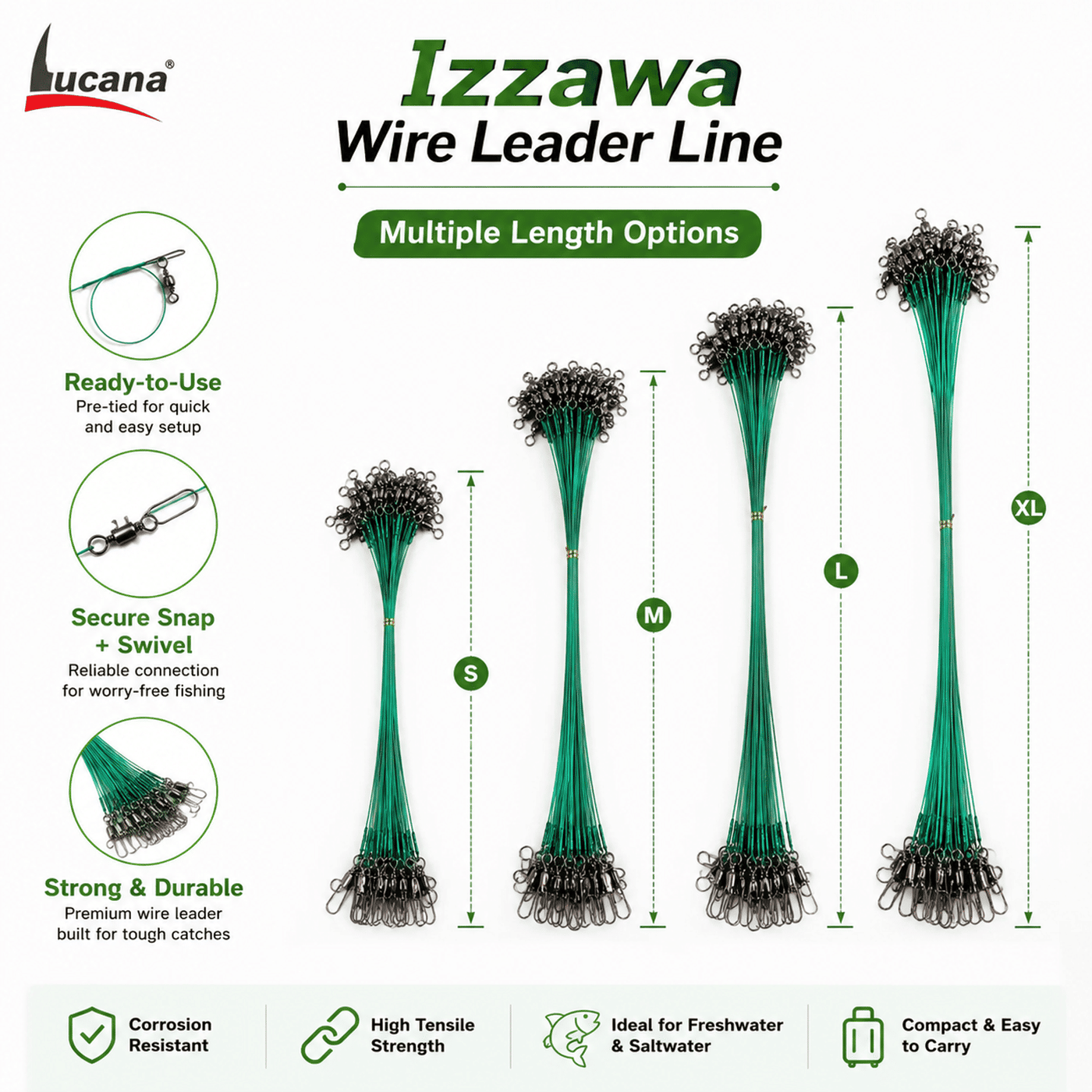 Izzawa Wire Leader Line 15cm