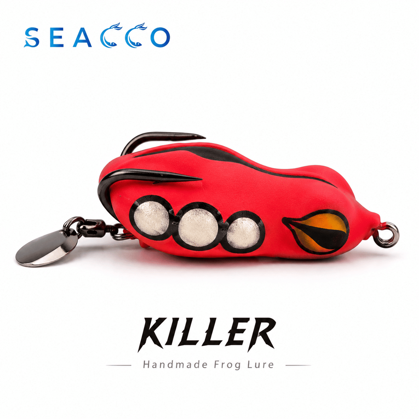 SEACCO Killer Handmade Frog Lure 5.5cm 10g - Red Orange Killer | Pack of 1