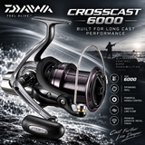 Daiwa Crosscast 6000 long-cast promotional image.