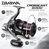 Daiwa Crosscast 6000 reel feature showcase.