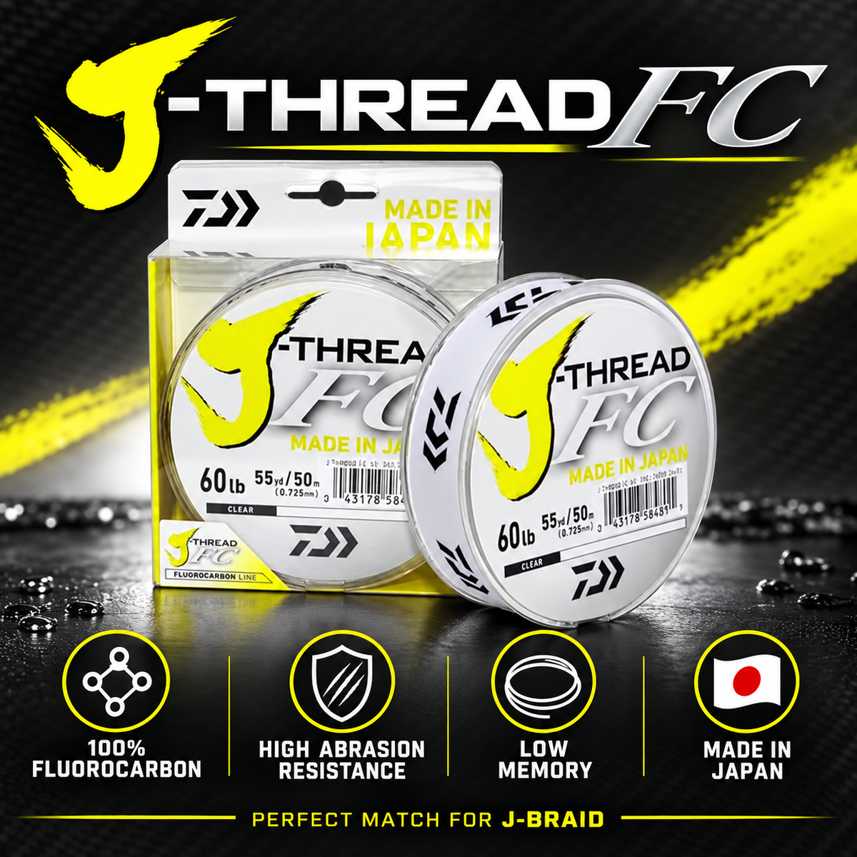 Daiwa J-Thread FC fluorocarbon features
