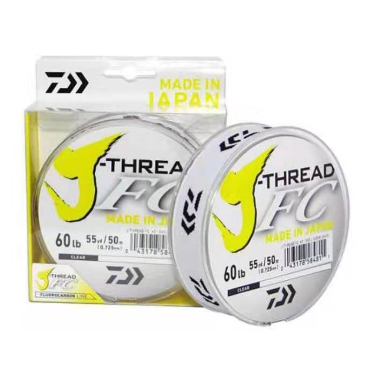 Daiwa J-Thread FC fluorocarbon leader line on white background