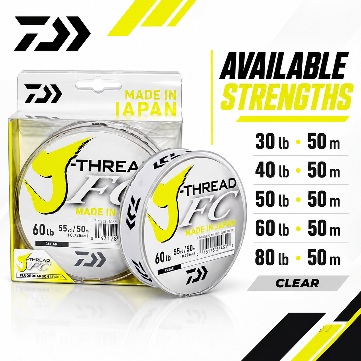 Daiwa J-Thread FC available strengths
