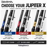Daiwa Jupiter X 8ft Safari, Powertip and Superior specifications comparison