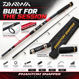 Daiwa Phantom Snapper graphite blank, Fuji O-ring guides, reel seat and EVA grips