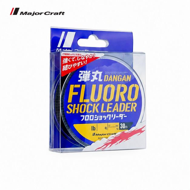 MajorCraft Dangan fluorocarbon leader spool on white background