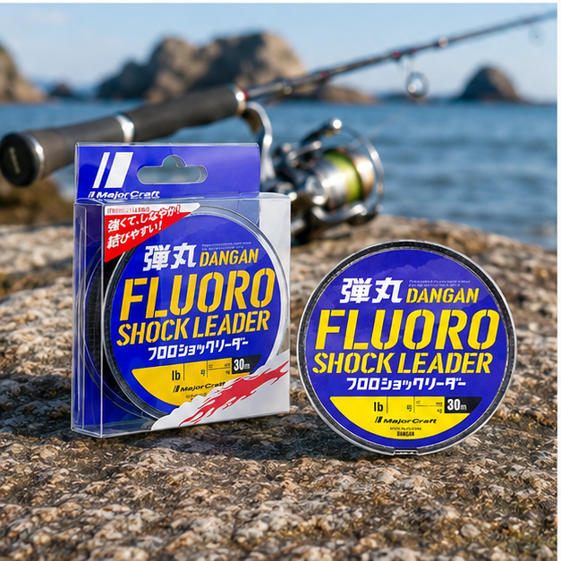 MajorCraft fluorocarbon leader rigged for saltwater fishing