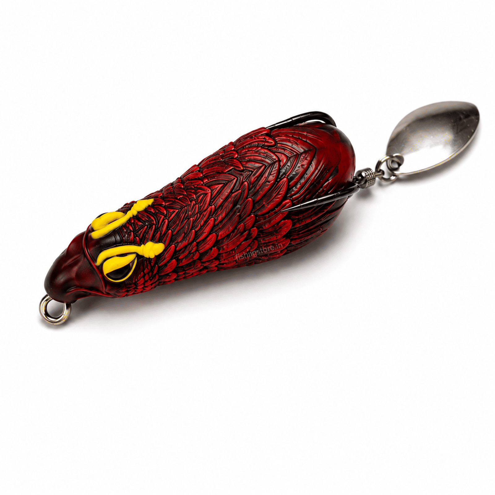 Lark Fishing Garuda Frog Lure 6cm 14g - Red/Dark Red for Snakehead & Murrel
