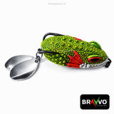 Bravvo Vesham Handmade Soft Frog Lure  4.5 cm, 8 g Topwater Spinner Bait - Green