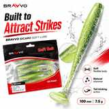 Bravvo Sicaro Soft Lure 100mm 7.5g - Green Glitter - Single Piece