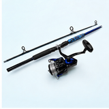 Okuma combo reel seat and rod detail